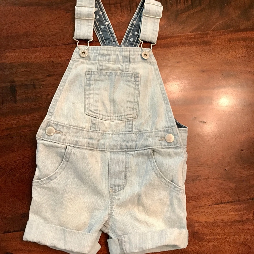 Girls Genuine Kids by OshKosh Short Overalls sz 2T